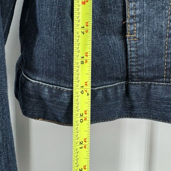 Faded Glory Size L 12 -14 Women's Denim Jean Jacket Button Down Front Pockets - Picture 13 of 16